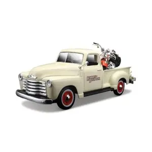 Produkt Maisto - Harley-Davidson Custom, 1950 Chevrolet 3100 Pickup + 2001 FLSTS Heritage Springer, 1:24