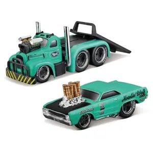 Produkt Maisto - Muscle Transports - 1953 MACK B-61 Flatbed 1968 Dodge Dart HEMI Gasser, 1:64