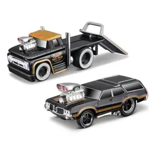 Produkt Maisto - Muscle Transports - 1966 Chevrolet C60 Flatbed 1970 Oldsmobile Vista Cruiser, 1:64