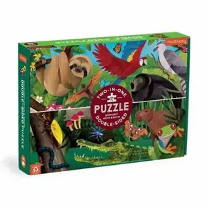 Produkt Mudpuppy Oboustranné puzzle Deštný prales nad a na zemi 100 dílků