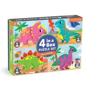 Produkt Mudpuppy Puzzle Dinosauři sada 4 v 1