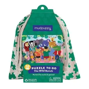 Produkt Mudpuppy Puzzle Divoká zvířata v látkovém pytlíku 36 dílků