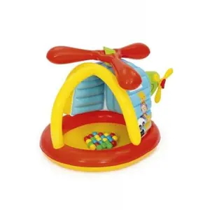 Nafukovací hrací centrum Bestway Fisher Price - Helikoptéra s míčky 155x102x91cm