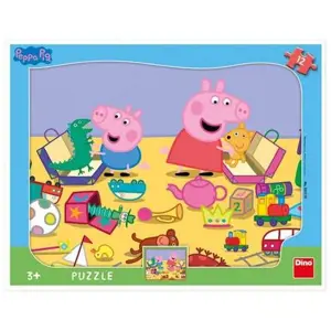 PEPPA PIG SI HRAJE 12 deskové tvary Puzzle