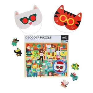 Produkt Petit Collage Puzzle knihovna 100 ks s 3D brýlemi