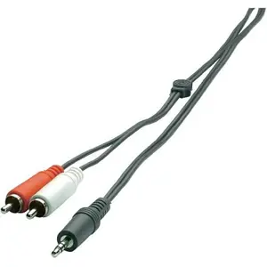 Produkt Připojovací kabel SpeaKa, jack zástr. 3.5 mm/ 2x cinch zástr., černý, 2 m