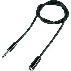 Produkt Prodlužovací kabel SpeaKa, jack zástr. 3.5 mm/jack zás. 3.5 mm, černý, 1 m