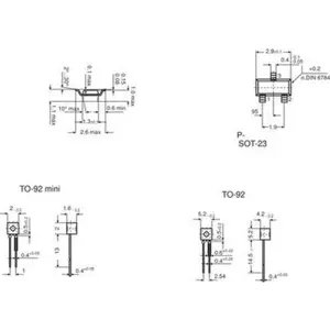 Produkt PTC senzor, série KT Infineon KT 210, -50 - +150°C, TO 92