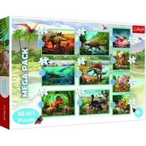 Puzzle 10v1 Seznamte se se všemi dinosaury