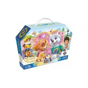 Puzzle třpytivé Skye a Everest Tlapková patrola/Paw patrol 70 dílků 41x27,5cm v kr. 28x20x8cm