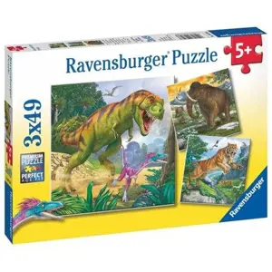 Produkt Ravensburger Pravěká zvířata 3 x 49 dílků