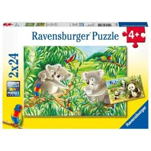 Produkt Ravensburger Puzzle 2x24 dílků Roztomilé koaly a pandy