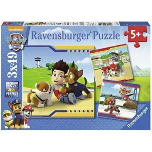 Ravensburger puzzle Tlapkova Patrola: Chlupatí hrdinové 3x49 dílků