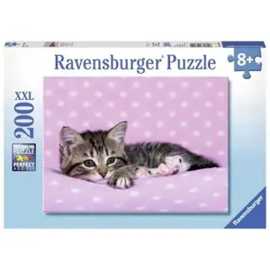 Produkt Ravensburger Roztomilé koťátko na růžové dece 200 dílků