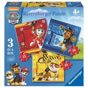 Produkt Ravensburger Tlapková Patrola: Rubble, Marshall & Chase; 25/36/49 dílků