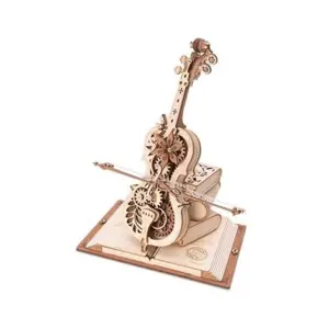 Produkt RoboTime 3D dřevěné mechanické puzzle Kouzelné violoncello (elektrický pohon)