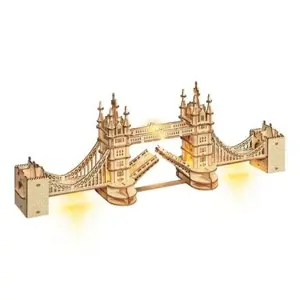 Produkt RoboTime dřevěné 3D puzzle most Tower Bridge svítící