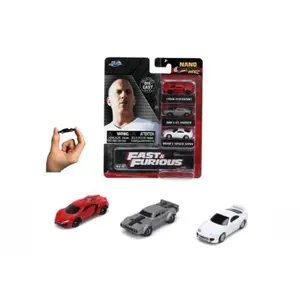 Rychle a zběsile set 3 aut Nano Cars 1,65" Wave 4