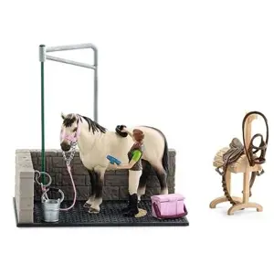 Schleich 42104 Mycí kout pro koně s příslušenstvím