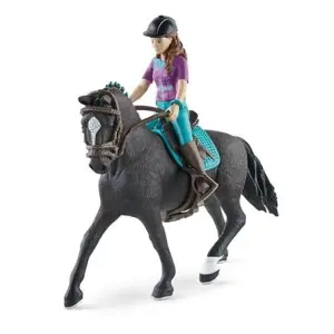 Produkt Schleich 42541 Hnědovláska Lisa s pohyblivými klouby na koni