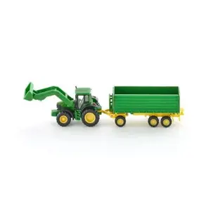 Produkt SIKU Farmer 1843 - John Deere s čelním nakladačem a přívěsem 1:87