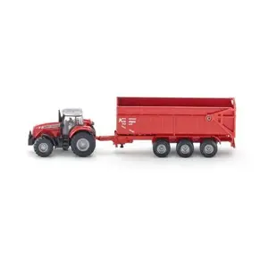 SIKU Farmer 1844 - Traktor Massey Ferguson s přívěsem, měřítko 1:87