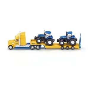 SIKU Super 1805 - Tahač s vlekem a 2 traktory New Holland 1:87