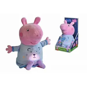 Simba Peppa Pig 2v1 plyšový usínáček hrající + světlo modrý 25 cm