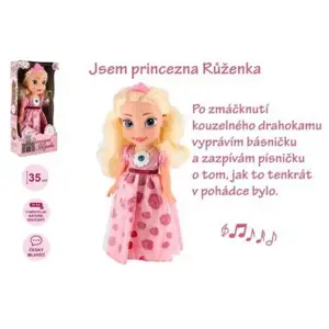 Teddies princezna Růženka plast 35cm česky mluvící na baterie se zvukem 17x37x10cm