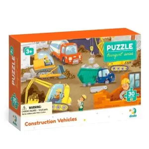 TM Toys DODO Puzzle Profese Stavební stroje 30 dílků