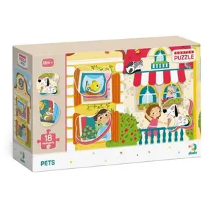 Produkt TM Toys DODO Puzzle s tříděním obrázků Mazličci 18 dílků