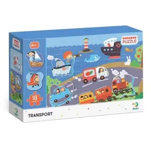 Produkt TM Toys DODO Puzzle s tříděním obrázků Transport 18 dílků