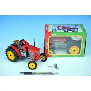 Produkt Traktor Zetor 25A červený na klíček kov 15cm 1:25 v krabičce Kovap