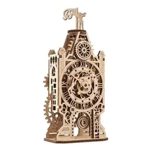 Ugears 3D dřevěné mechanické puzzle Hodinová věž