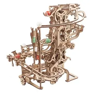 Produkt Ugears 3D dřevěné mechanické puzzle Kuličková dráha řetězová