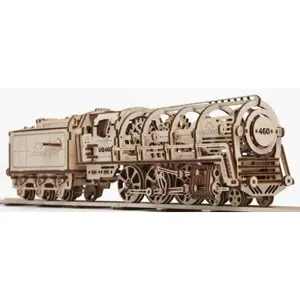 Produkt Ugears 3D dřevěné mechanické puzzle Parní lokomotiva 4-6-0 s tendrem