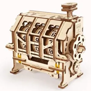 Produkt Ugears 3D dřevěné mechanické puzzle STEM klikací počítadlo