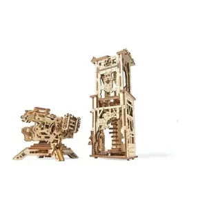 Produkt Ugears 3D dřevěné mechanické puzzle Věž Archballista