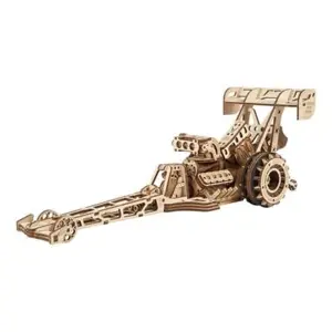 Produkt Ugears 3D dřevěné mechanické puzzle Závodní auto (dragster)