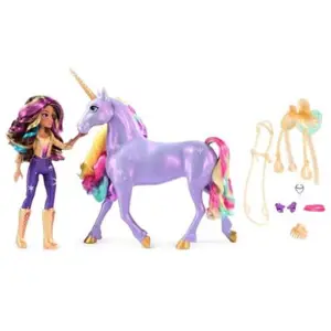 Produkt UNICORN ACADEMY SVĚTELNÝ JEDNOROŽEC WILDSTAR S PANENKOU SOPHIA 24cm