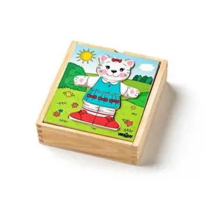 Produkt Woody Puzzle šatní skříň Kočička, 18 dílů