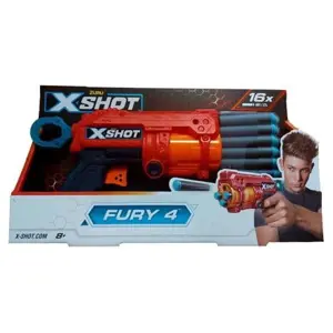 X-SHOT EXCEL Fury 4 s otočnou hlavní a  16 náboji